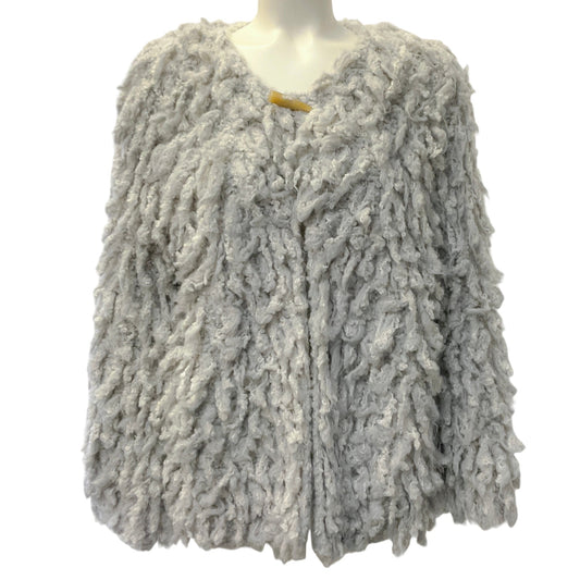 Forte_Forte Pearl Grey Shaggy Boucle Sweater
