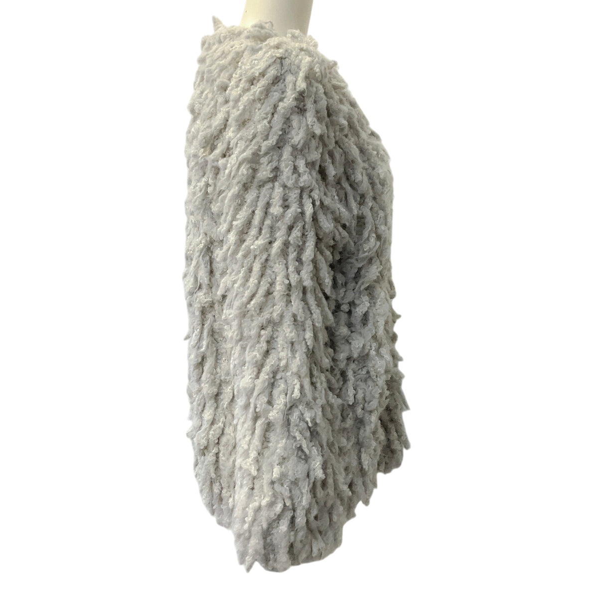 Forte_Forte Pearl Grey Shaggy Boucle Sweater