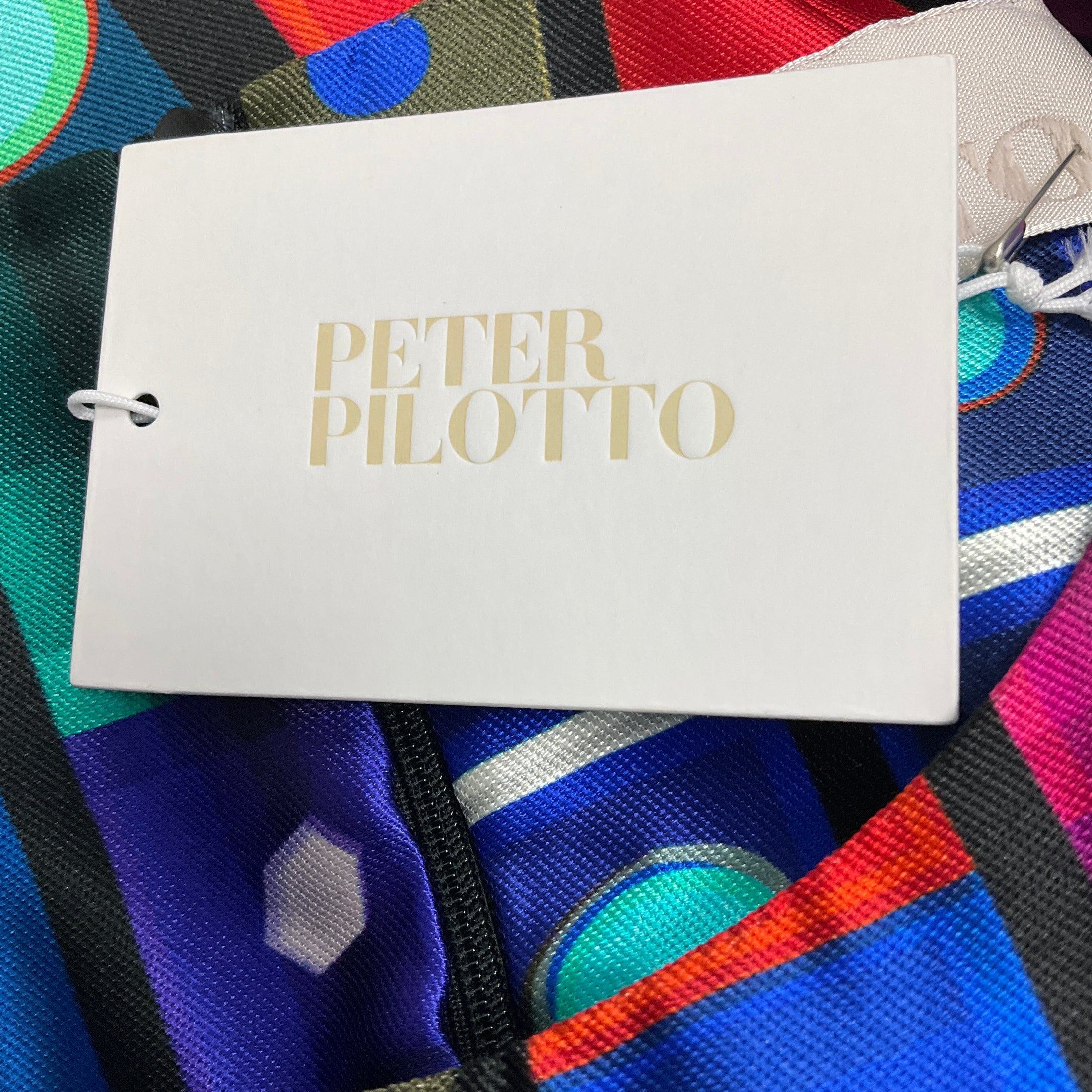 Peter Pilotto Blue Multi Silk Mikado Circle Dress