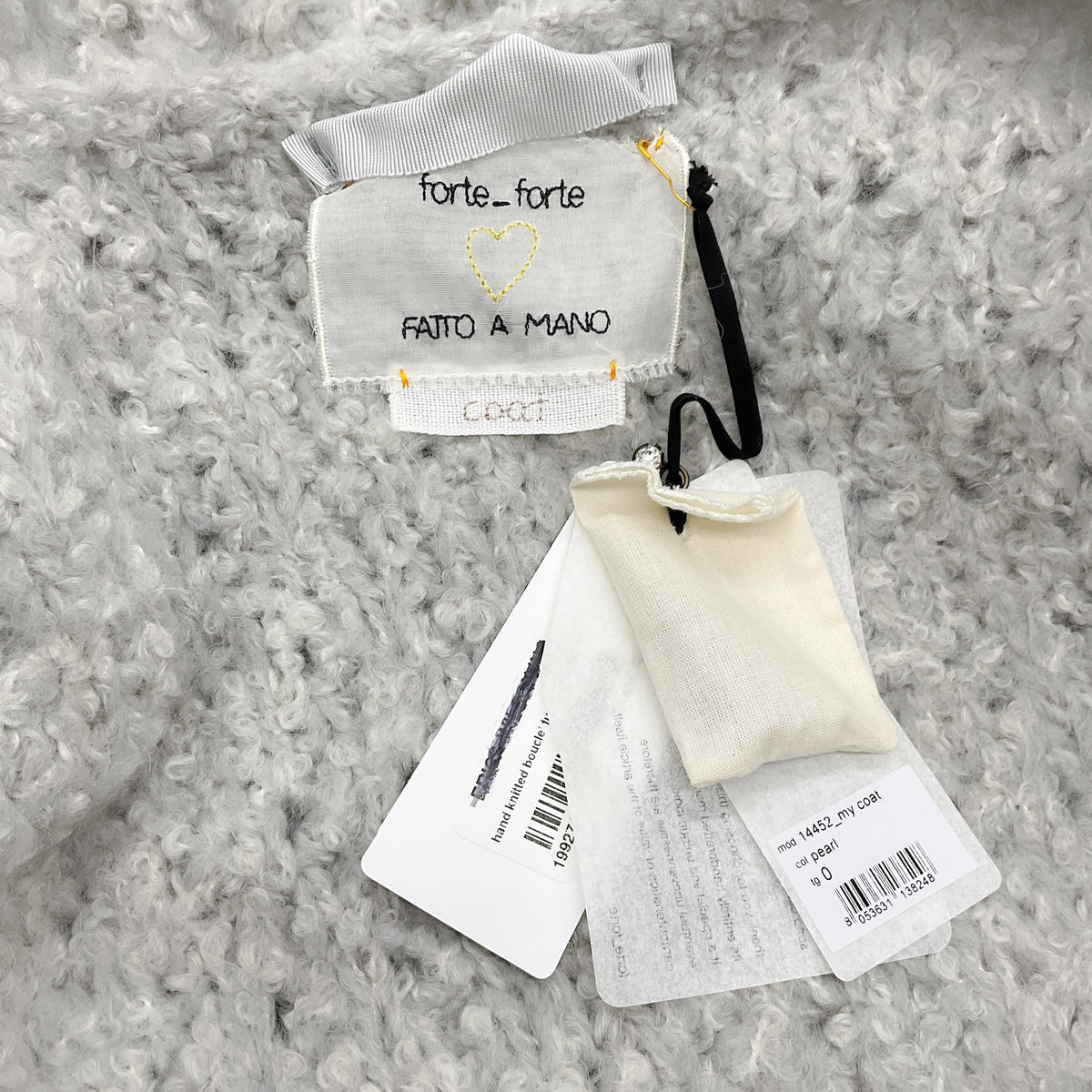 Forte_Forte Pearl Grey Shaggy Boucle Sweater