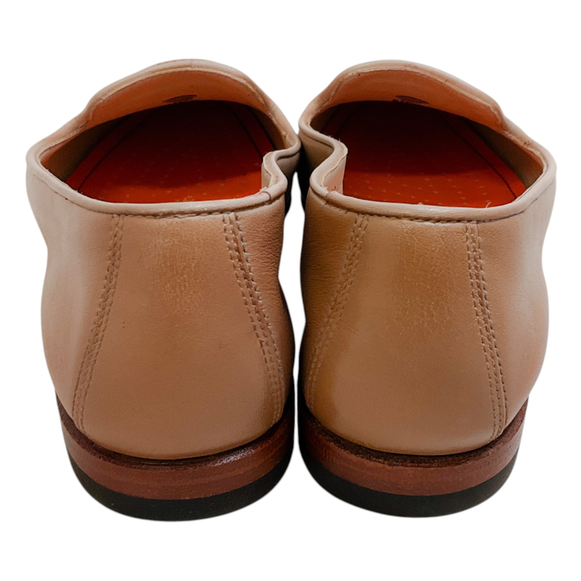Santoni Beige Leather Loafers