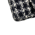 Load image into Gallery viewer, Chanel Black / White / Navy Blue Quilted Tweed Resin Heart Mini Flap Crossbody Bag
