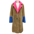 Load image into Gallery viewer, Saks Potts Beige / Pink / Strong Blue / Orange Febbe Bold Shearling Coat
