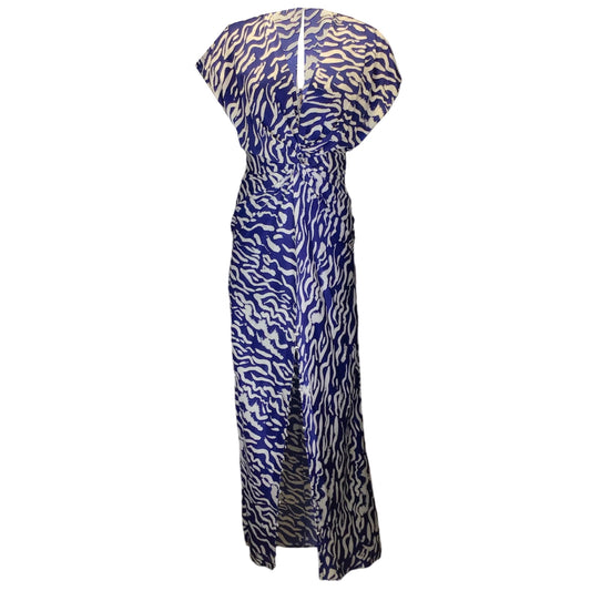 Prabal Gurung Blue / White Printed Silk Maxi Dress