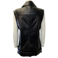Load image into Gallery viewer, Michael Kors Collection Black Leather Moto Vest
