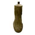 Load image into Gallery viewer, Tamara Mellon Olive Green Shearling Lined Suede Ankle Boots
