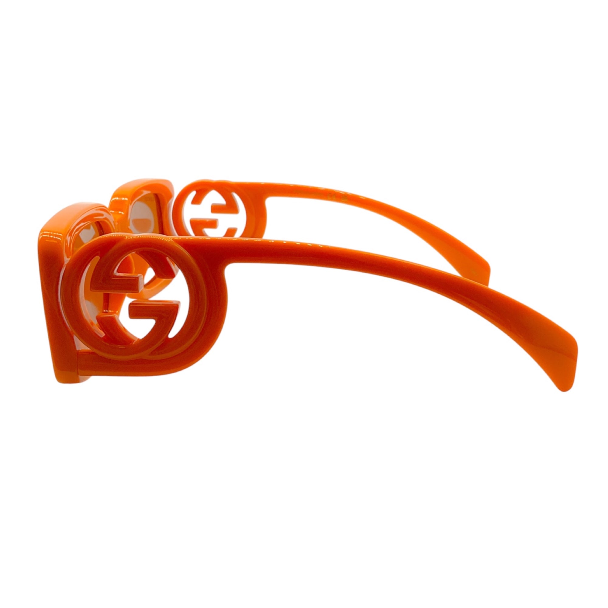 Gucci Orange / Brown Chaise Longue 54MM Rectangular Frame Sunglasses