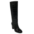 Load image into Gallery viewer, Chanel Black Alligator Patent Leather Knee High Boots
