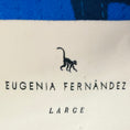 Load image into Gallery viewer, Eugenia Fernandez Blue / Cream Printed Jersey Maxi Dress
