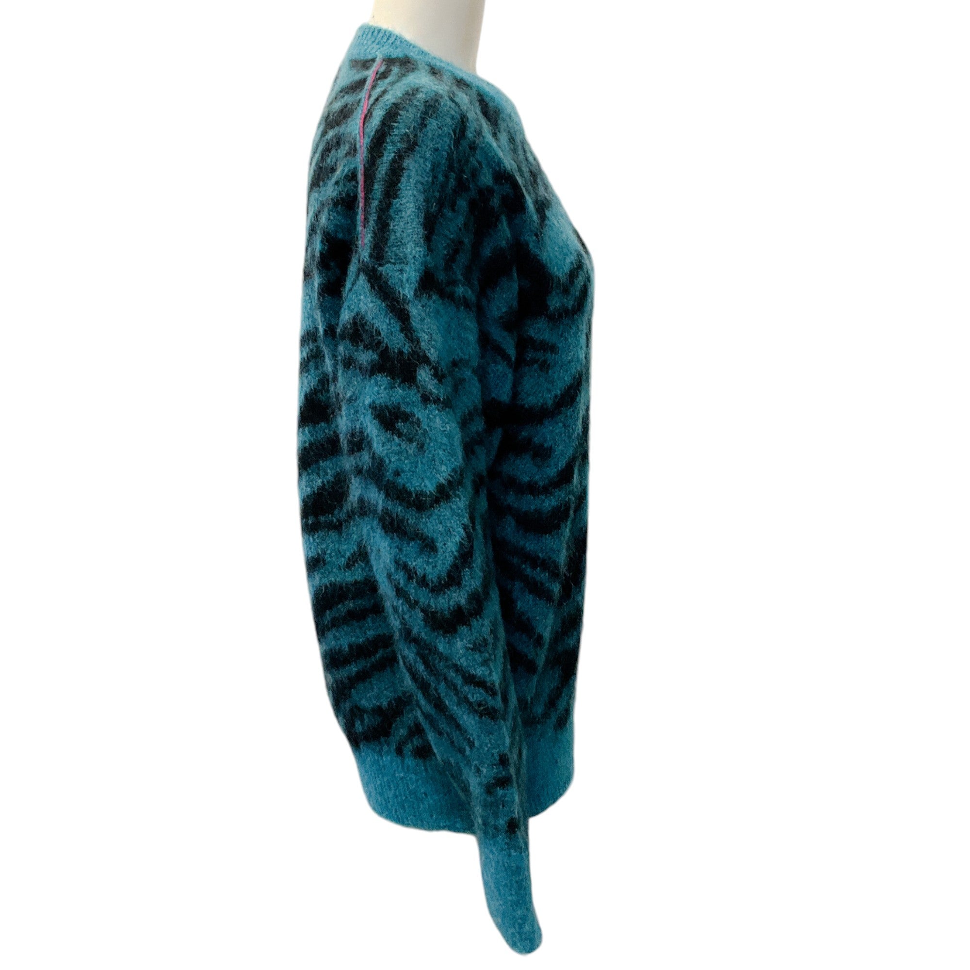 Zadig & Voltaire Teal / Black Rita Tiger Sweater