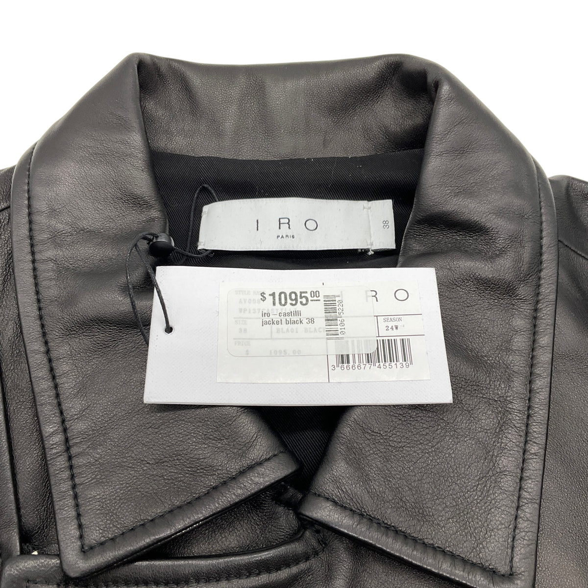 Iro Black Leather Castilli Moto Jacket