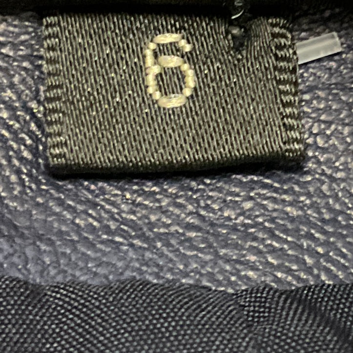 Ralph Lauren Black Label Navy Blue Button Front Lamb Leather Jacket