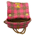 Load image into Gallery viewer, Chanel Pink / Beige 2022 Quilted Wool Tweed Chain Small Flap Bag with Gold Hardware
