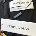 Load image into Gallery viewer, Prabal Gurung Camel / Black Leopard Printed Lace Up Side Sleeveless Jacquard Dress
