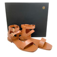 Load image into Gallery viewer, Laurence Dacade Brown Danny Flat Ankle Strap Sandals
