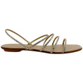 Load image into Gallery viewer, Aquazzura New Nude Crystal Mistica Flat Sandals
