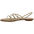Load image into Gallery viewer, Aquazzura New Nude Crystal Mistica Flat Sandals
