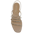Load image into Gallery viewer, Aquazzura New Nude Crystal Mistica Flat Sandals
