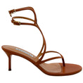 Load image into Gallery viewer, Aquazzura Tobacco Leather Baia 65 Sandals

