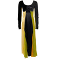 Load image into Gallery viewer, Marni x Erykah Badu Yellow / Navy Silk / Velvet Dress
