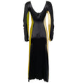 Load image into Gallery viewer, Marni x Erykah Badu Yellow / Navy Silk / Velvet Dress
