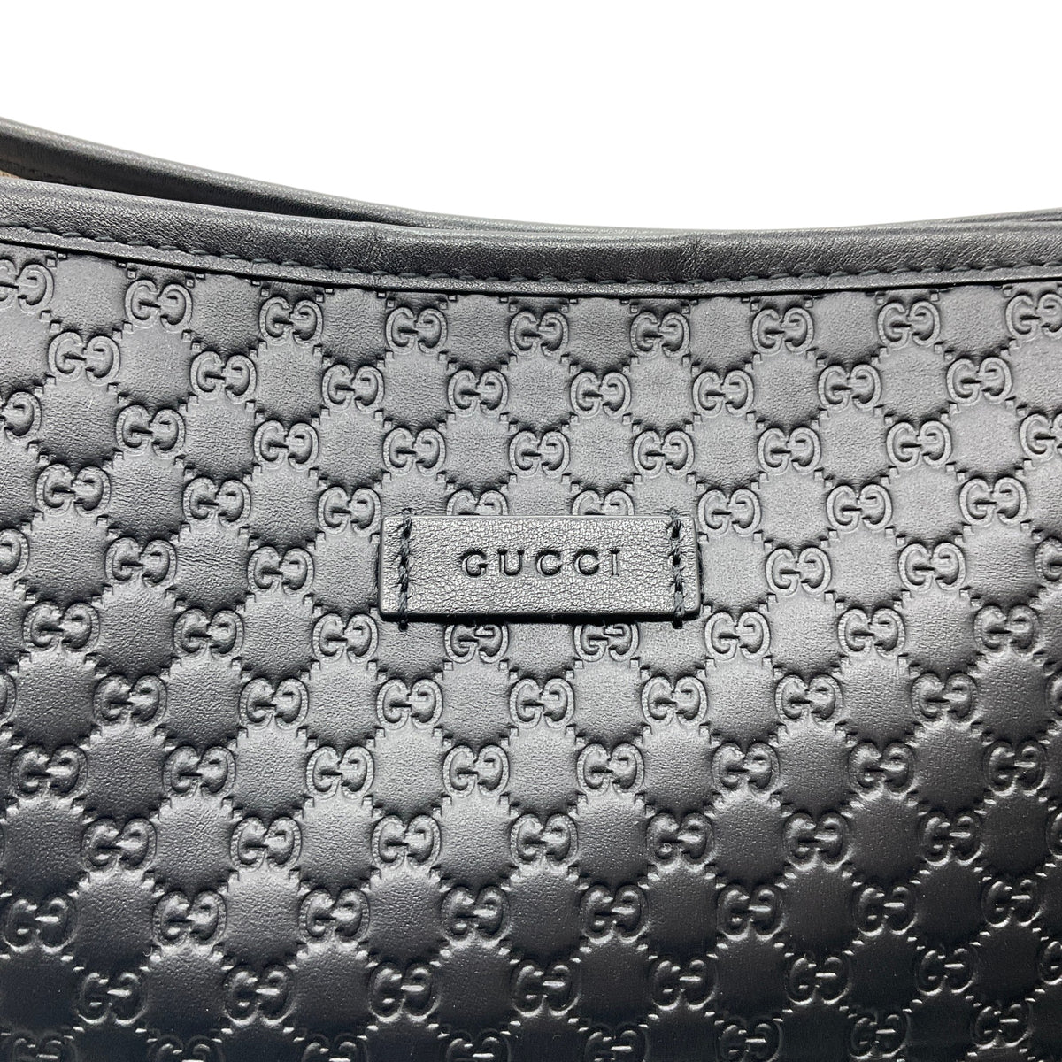 Gucci Black Microgussima Leather Large Joy Tote