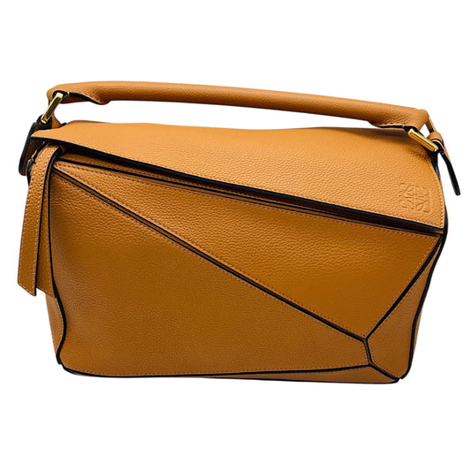 Loewe Tan Grained Calfskin Leather Puzzle Shoulder Bag
