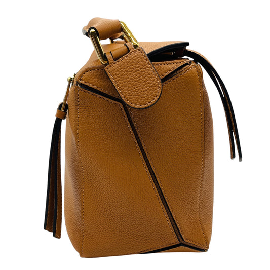 Loewe Tan Grained Calfskin Leather Puzzle Shoulder Bag
