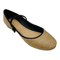 Load image into Gallery viewer, Christian Dior Natural / Black Lovely-D Raffia Straw Mary Jane Strap Ballerina Ballet Flats Shoes
