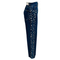 Load image into Gallery viewer, Veronica Beard Jeans Stoned Bright Blue Kasey Embellished Mid Rise Wide Leg Jeans
