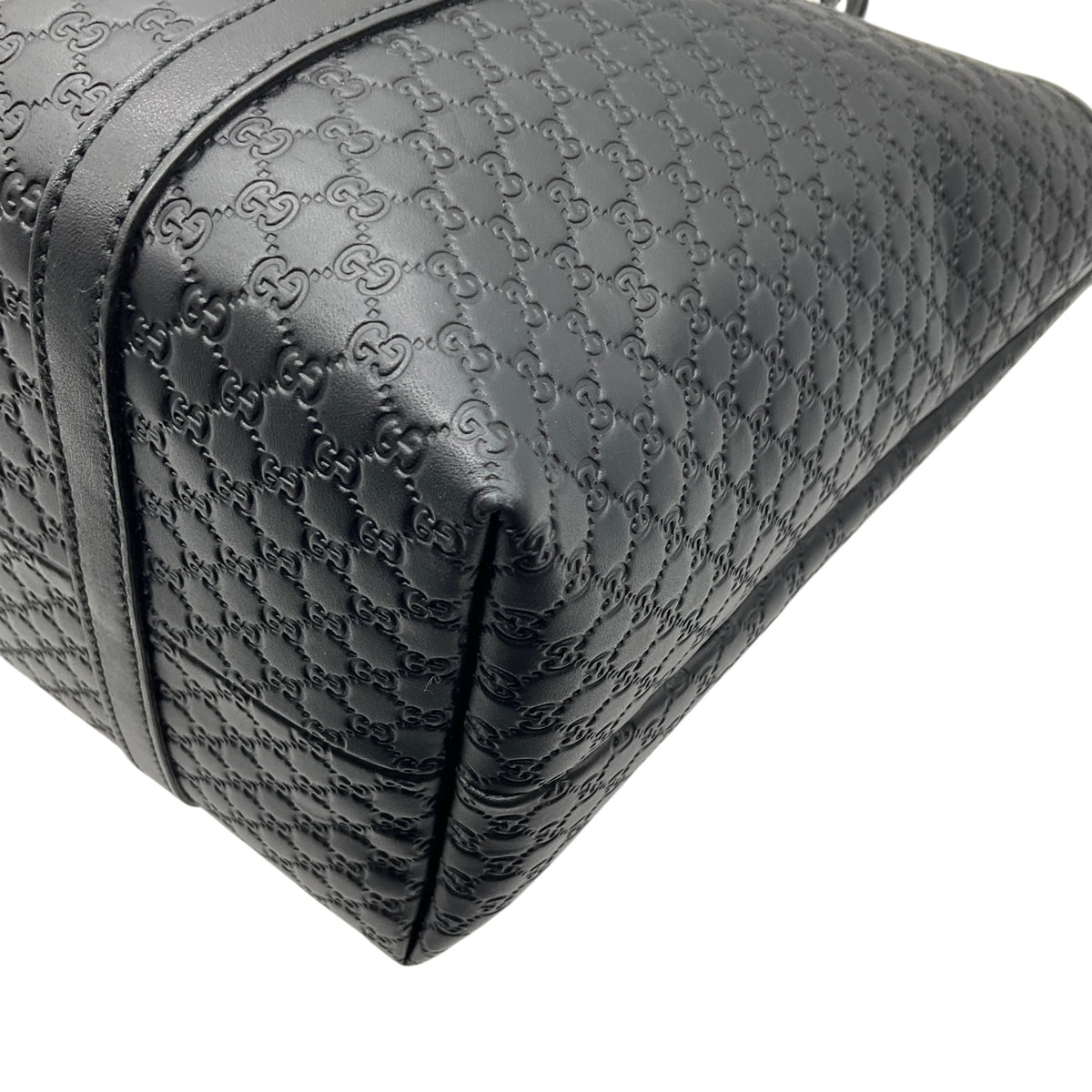 Gucci Black Microgussima Leather Large Joy Tote