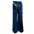 Load image into Gallery viewer, Veronica Beard Jeans Stoned Bright Blue Kasey Embellished Mid Rise Wide Leg Jeans
