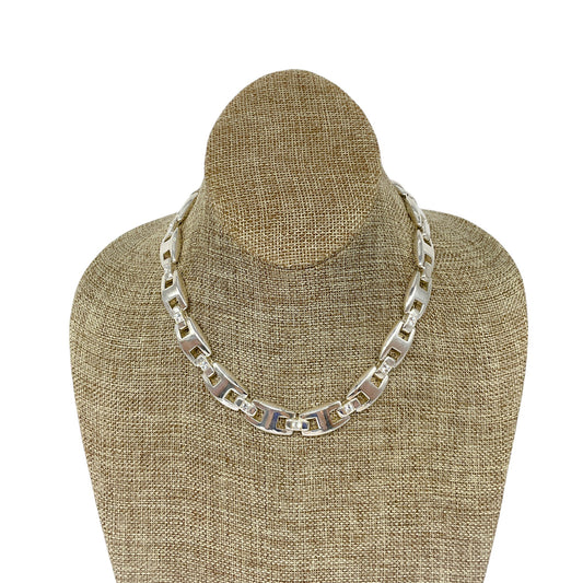 Hermes Sterling Silver and Diamond Necklace