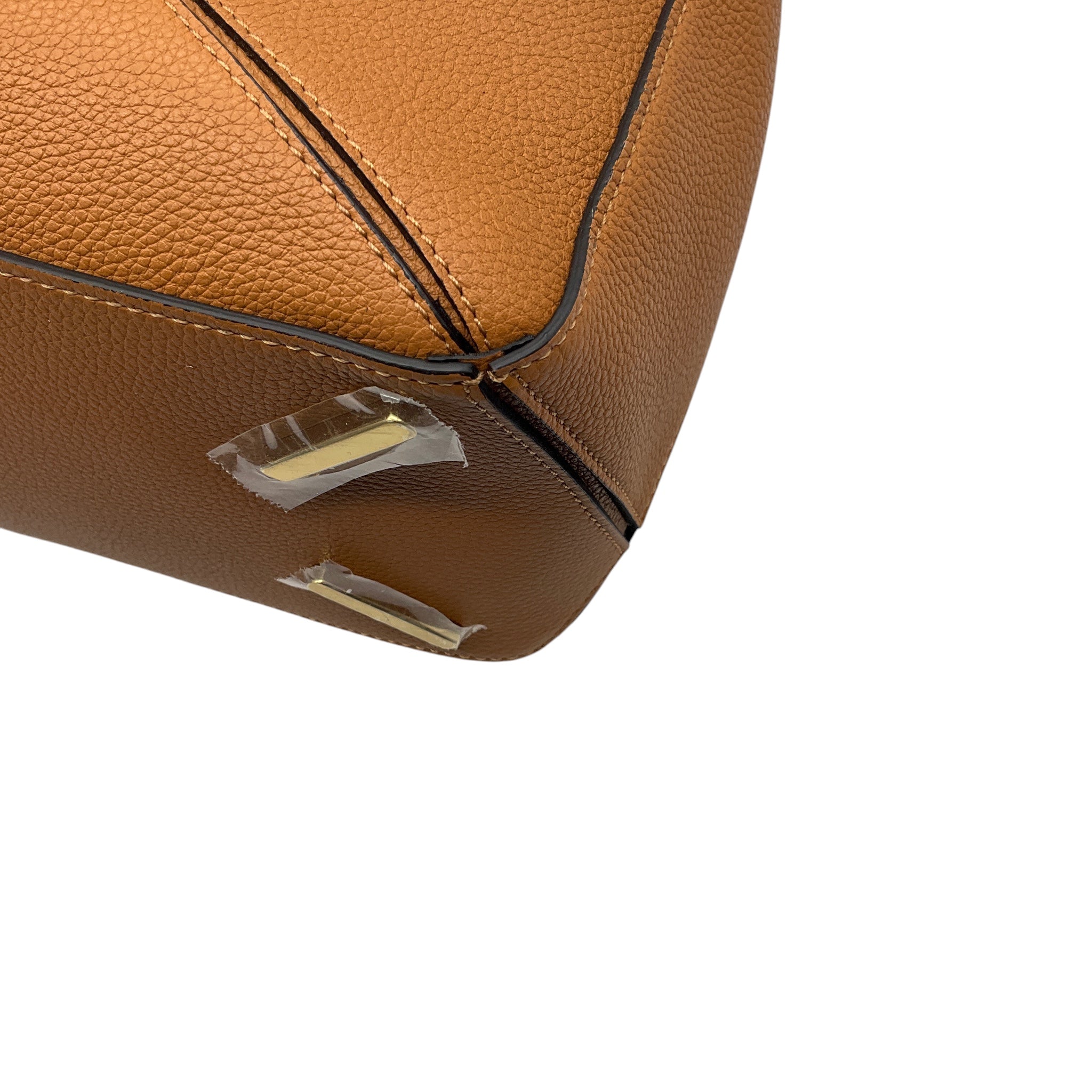 Loewe Tan Grained Calfskin Leather Puzzle Shoulder Bag