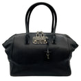 Load image into Gallery viewer, VBH Black Leather Brera Double Zip Satchel
