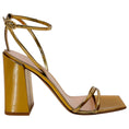 Load image into Gallery viewer, Gianvito Rossi Mekong Gold Leather Square Toe Ankle Strap Sandals
