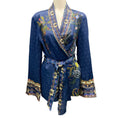 Load image into Gallery viewer, Camilla Navy Blue Multi Southern Twilight Loose Jacket wtih Godets
