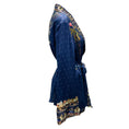 Load image into Gallery viewer, Camilla Navy Blue Multi Southern Twilight Loose Jacket wtih Godets
