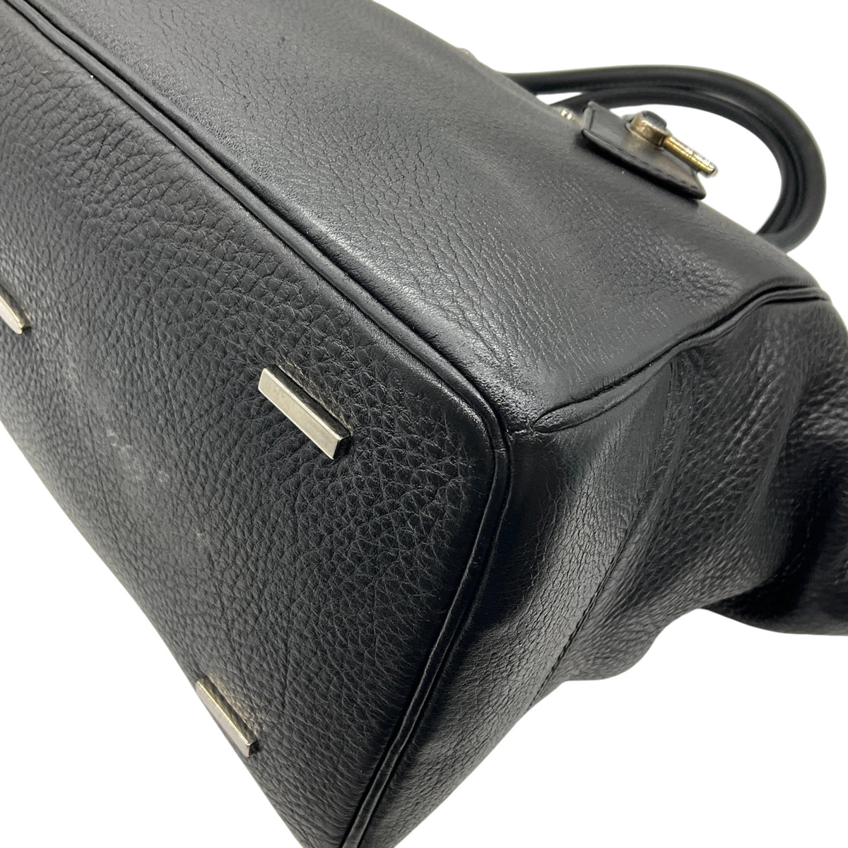 VBH Black Leather Brera Double Zip Satchel
