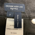Load image into Gallery viewer, Veronica Beard Jeans Black Washed Onyx Crosbie High Rise Wide Leg Jeans with Tonal Embroidery
