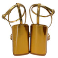 Load image into Gallery viewer, Gianvito Rossi Mekong Gold Leather Square Toe Ankle Strap Sandals
