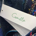 Load image into Gallery viewer, Camilla Navy Blue Multi Southern Twilight Loose Jacket wtih Godets
