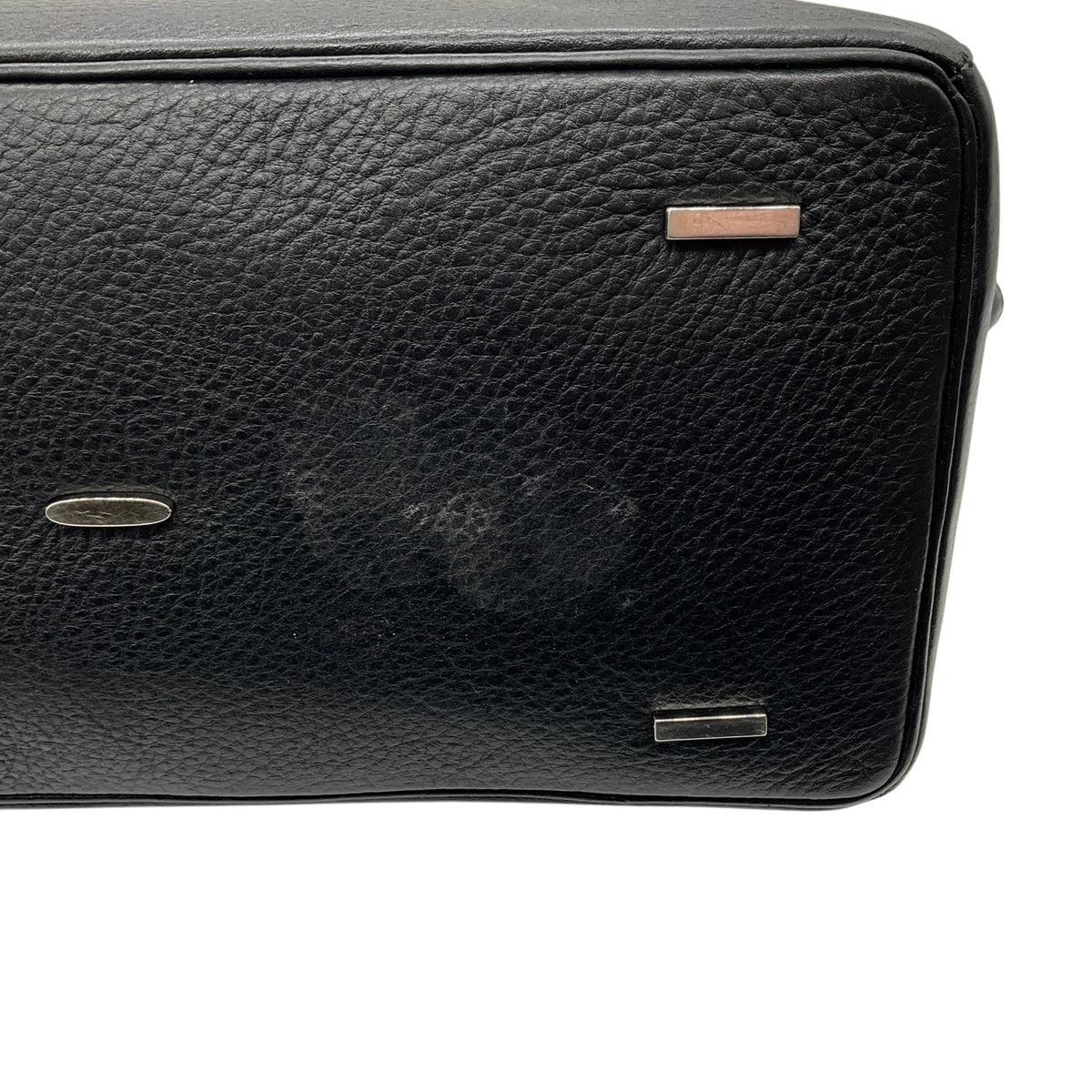 VBH Black Leather Brera Double Zip Satchel