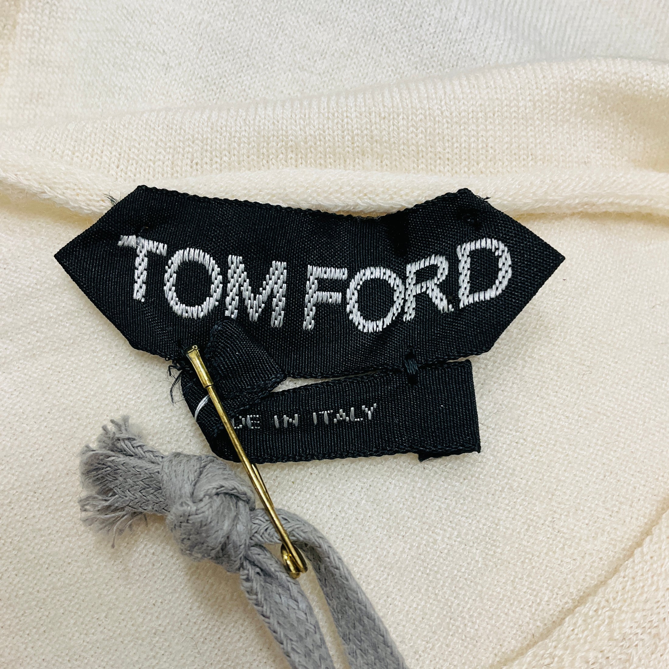 Tom Ford Ivory Cashmere Knit Tank Top