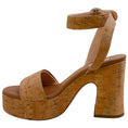 Load image into Gallery viewer, AGL Natural Cocoa Siesta Summer Cork Wedge Sandals
