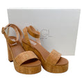 Load image into Gallery viewer, AGL Natural Cocoa Siesta Summer Cork Wedge Sandals
