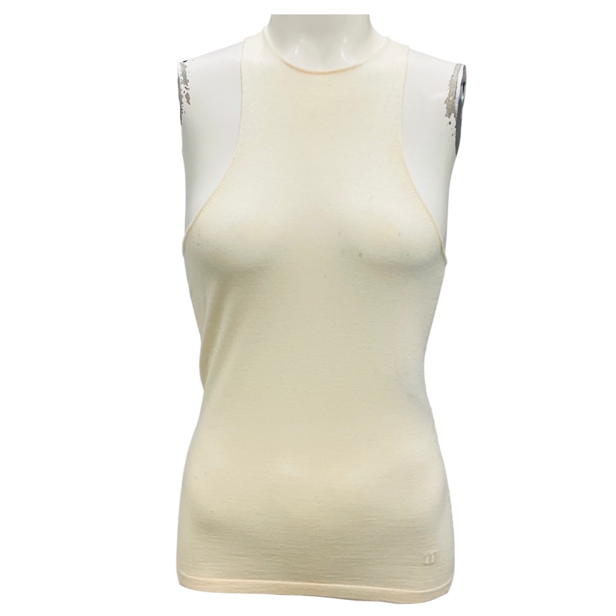 Tom Ford Ivory Cashmere Knit Tank Top