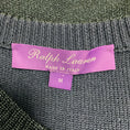 Load image into Gallery viewer, Ralph Lauren Collection Navy Blue Shimmer Knit Short Sleeved Fitted Midi Dress
