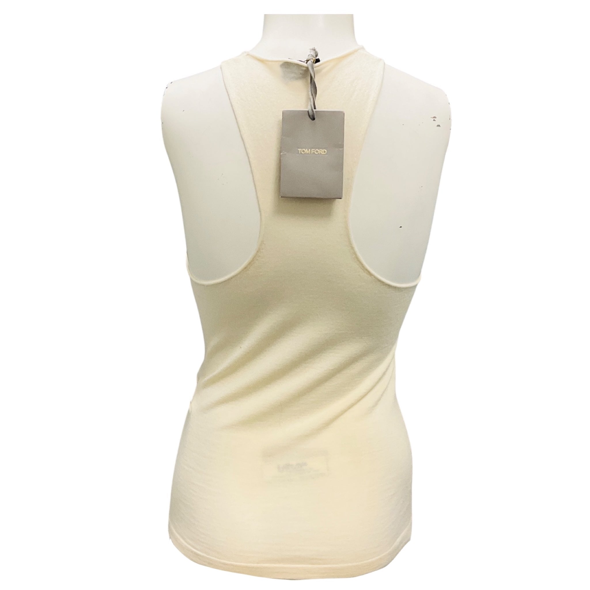 Tom Ford Ivory Cashmere Knit Tank Top