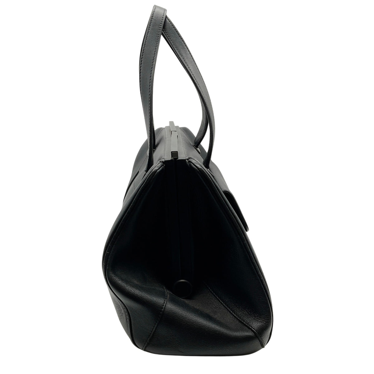 L'Wren Scott Black Leather Lula Doctor Bag